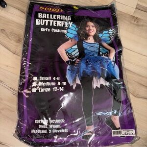 Spirit Ballerina Butterfly Costume - Blue and Black